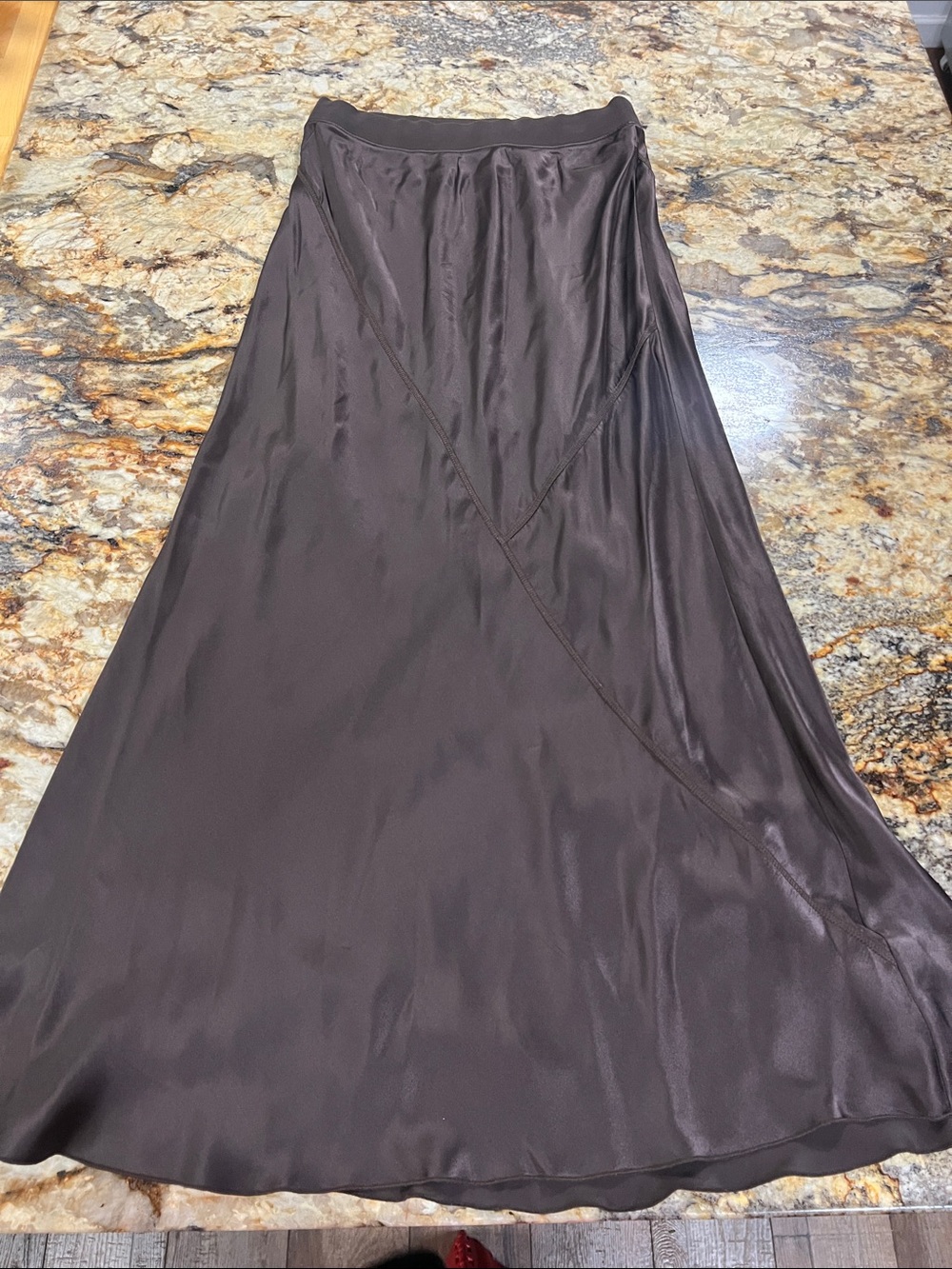 ATM brown silk skirt size small